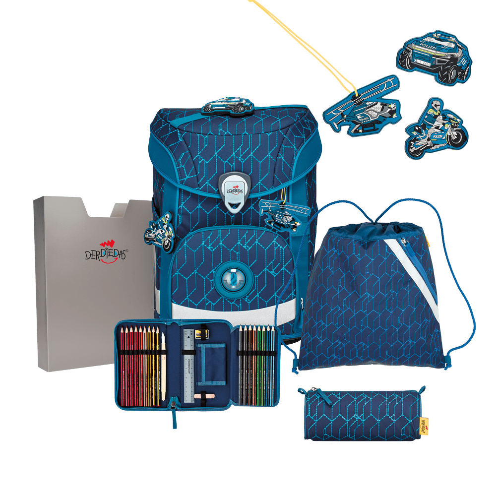 DerDieDas ErgoFlex Easy Blue Speed Schulranzenset