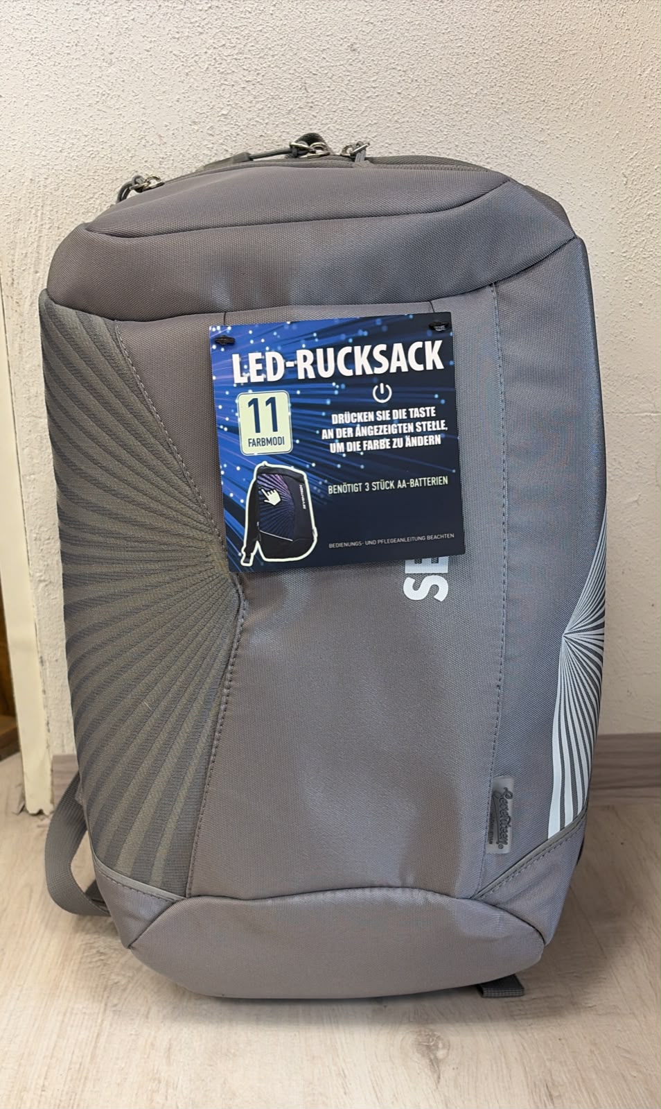 LED-Rucksack Backpack Japan grey 23l