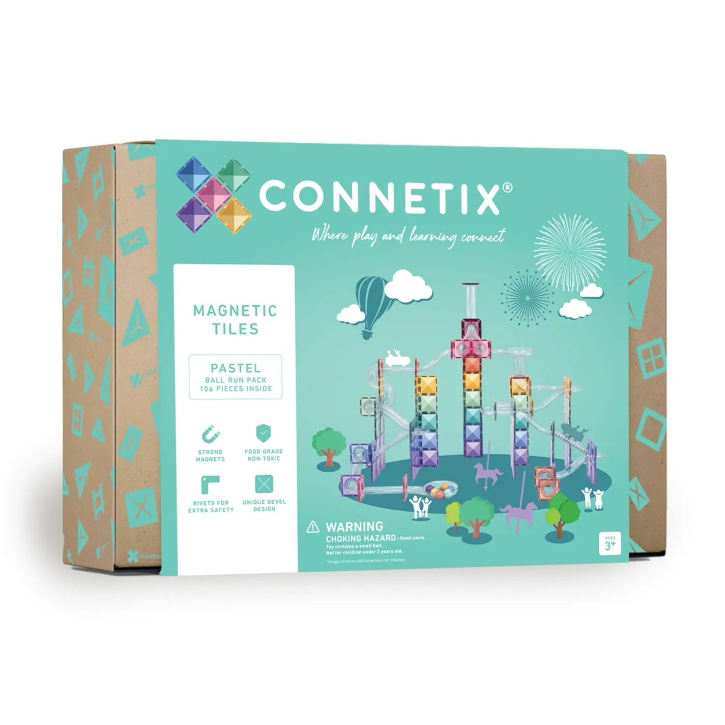 CONNETIX Pastel Ball Run Pack 106 Magnetbausteine Kugelbahn